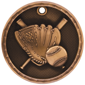 3-D Baseball/Softball Medal