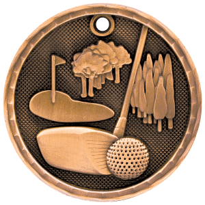 3-D Golf Medal