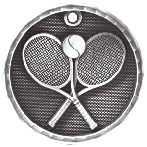 3-D Tennis Medal