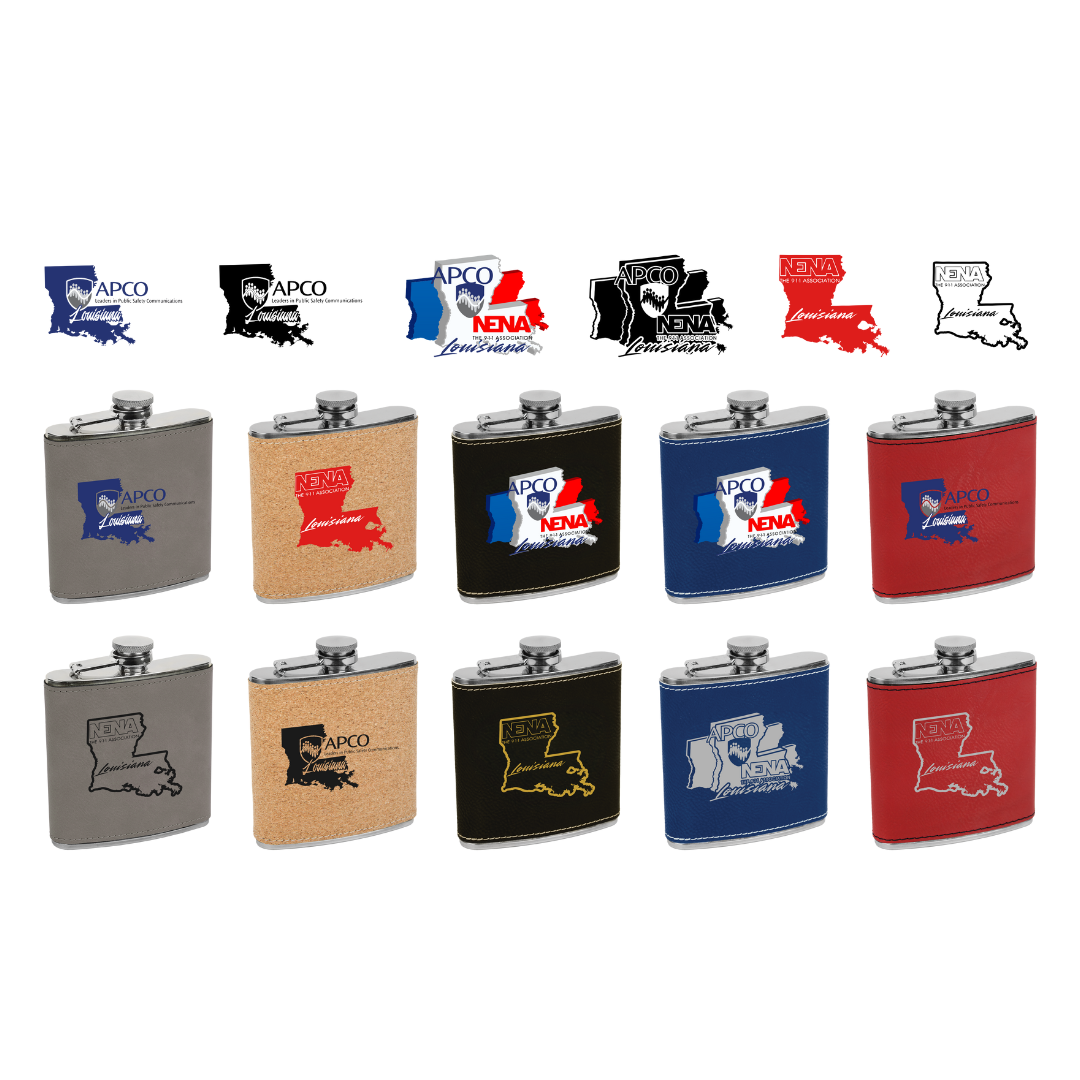 6oz - Leatherette Flask - APCO-NENA