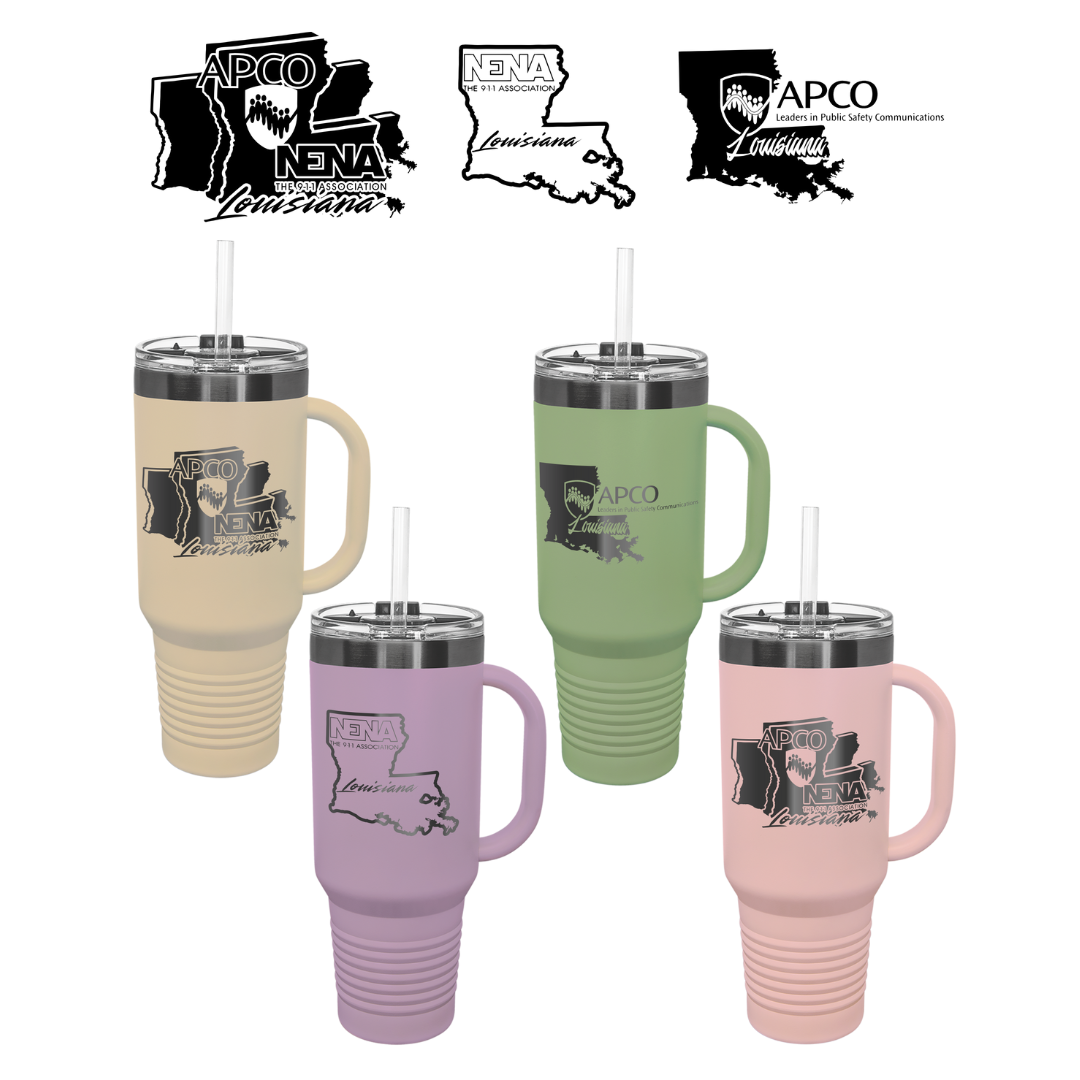 40oz - Pastel/Ghost Black Stainless Tumbler with Handle - APCO-NENA