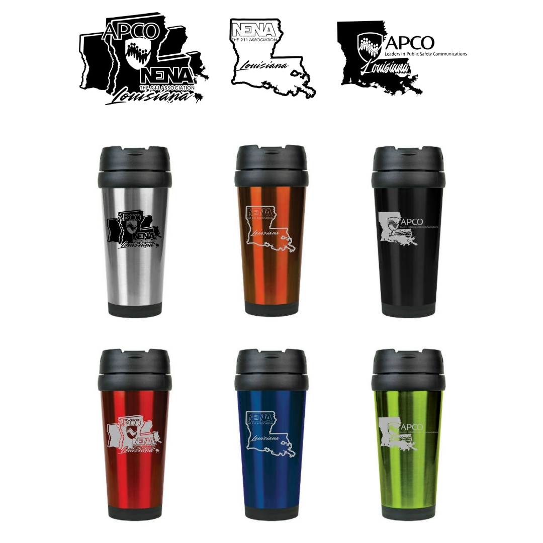 16oz - Laser Engraved Travel Mug - APCO-NENA