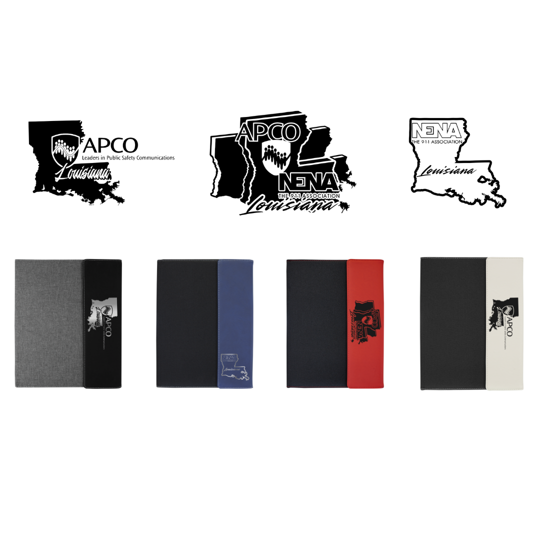 Leatherette/Canvas Portfolio with Notepad - APCO - NENA