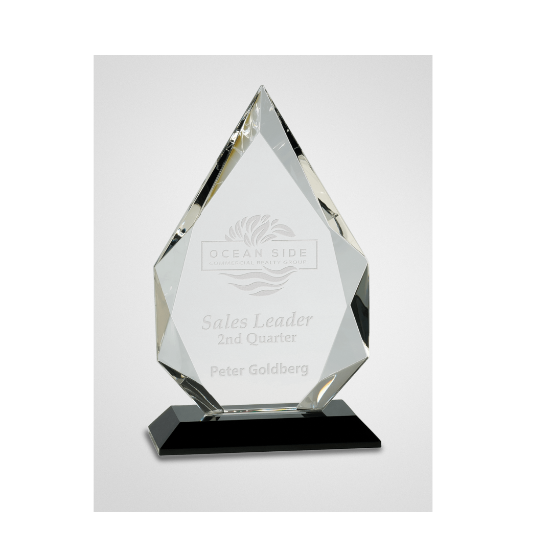 Diamond Crystal on Black Pedestal Base