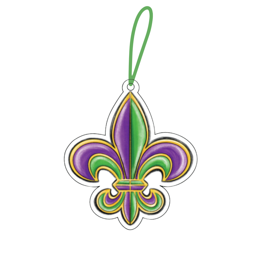 Mardi Gras Fleur De Lis Acrylic Ornament