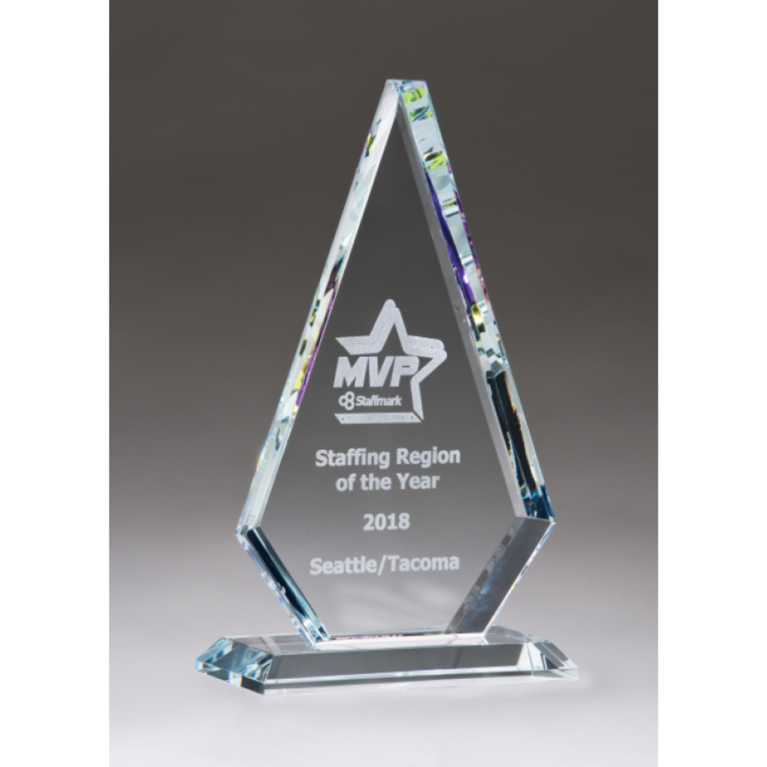 Diamond Series Glass Award with Prism-Effect Top