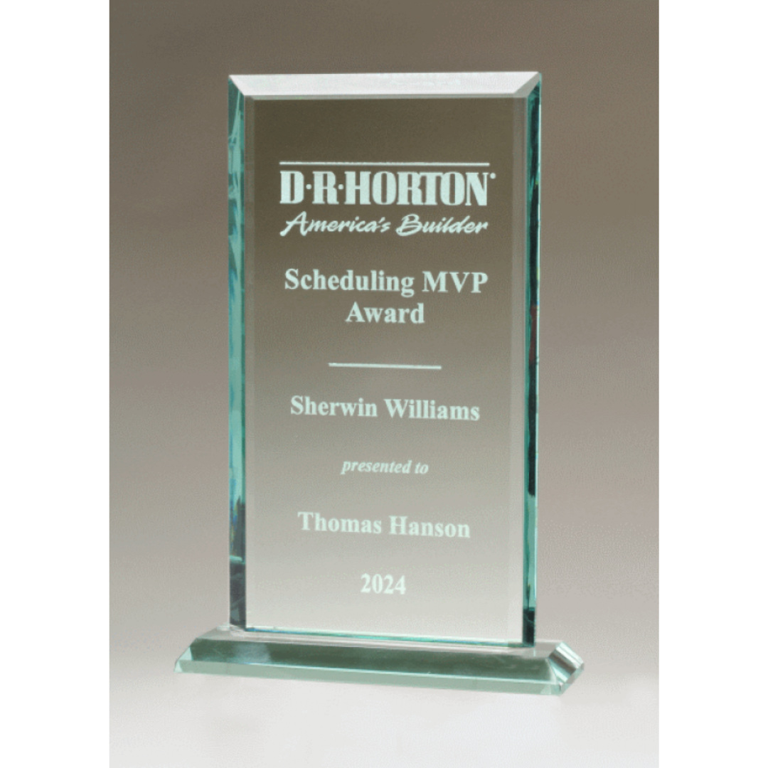 Apex Series Large Jade Glass Award