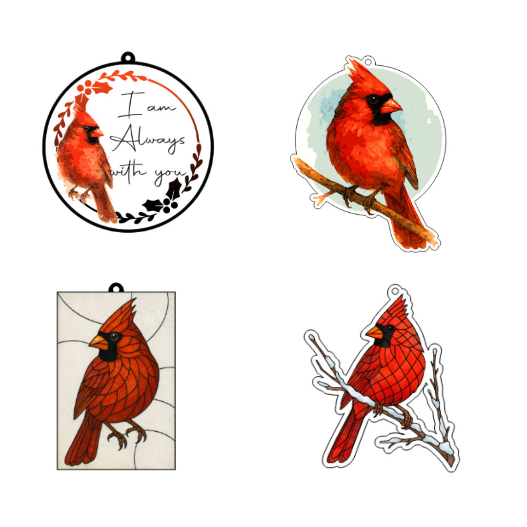 Cardinal Acrylic Ornaments