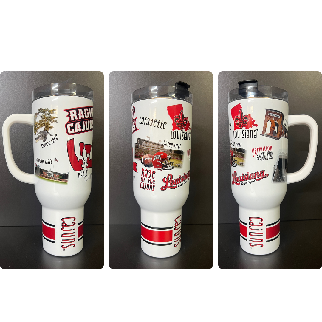 Louisiana 40oz Tumbler-Full Wrap Design