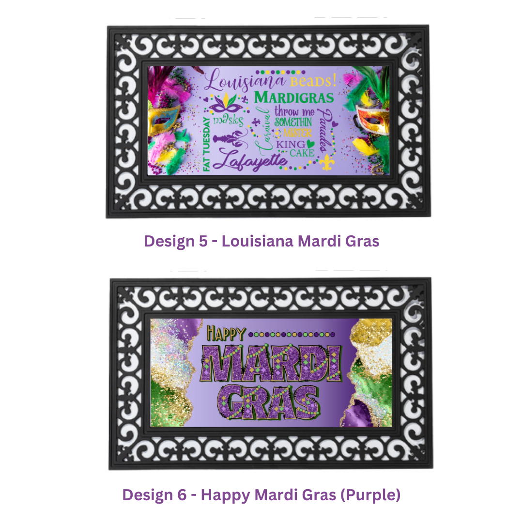 Mardi Gras Door Mats