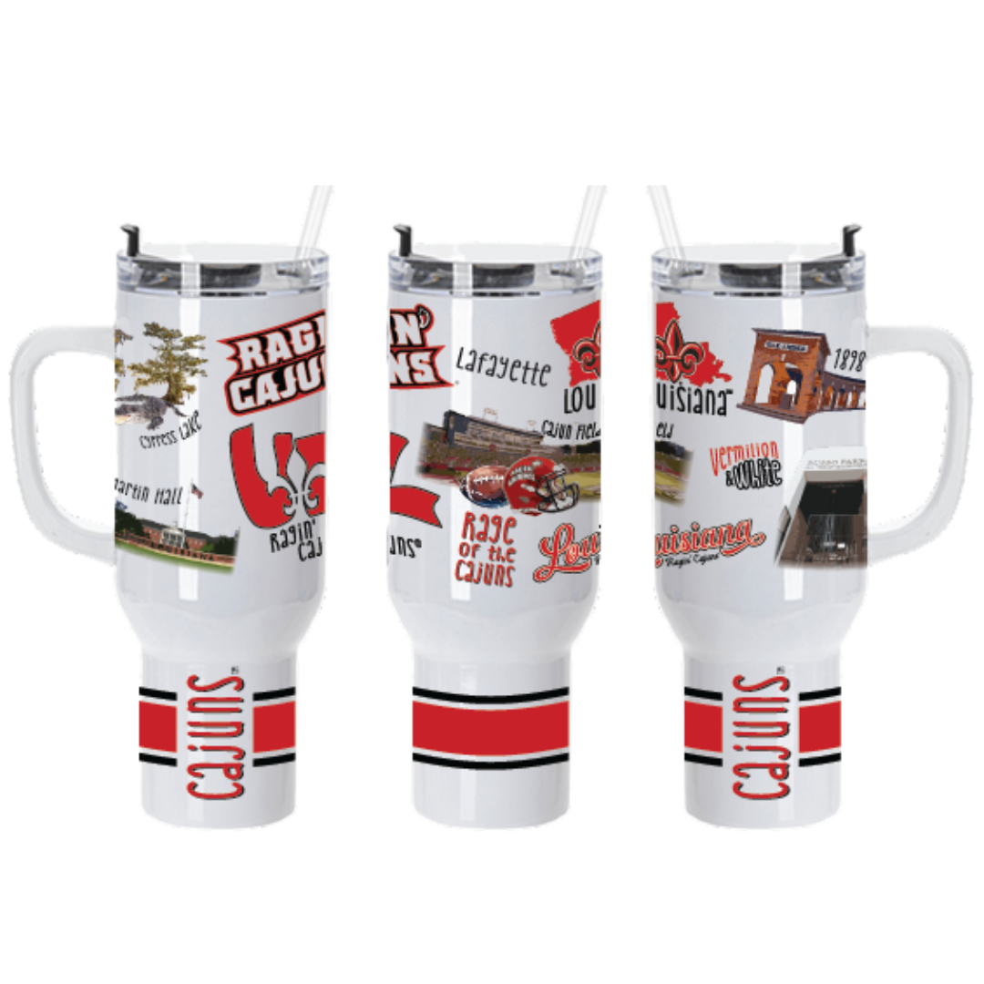 Louisiana 40oz Tumbler-Full Wrap Design