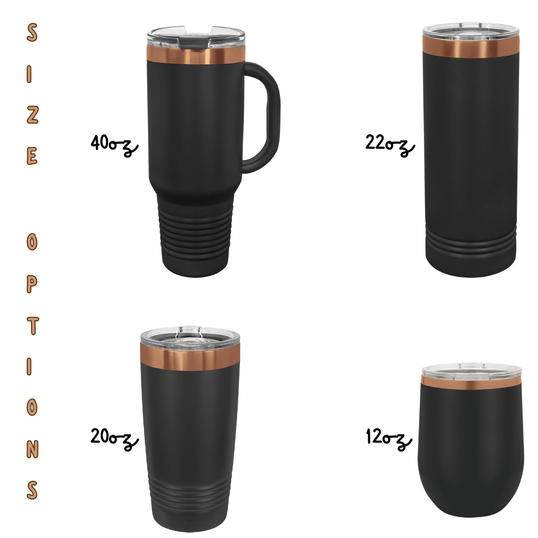 Floral with Mom Rose Gold Tumblers