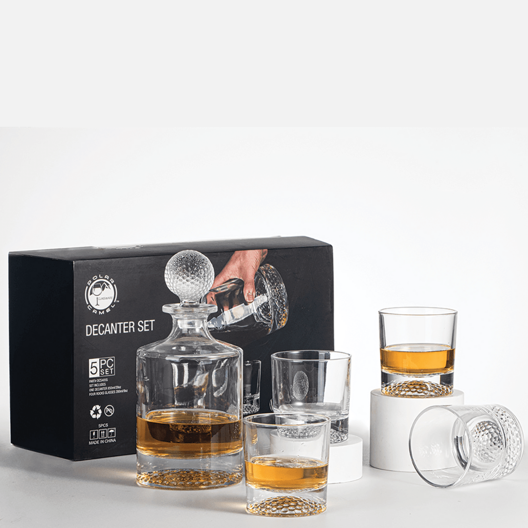 Round Golf Glass Decanter Set - 850ml