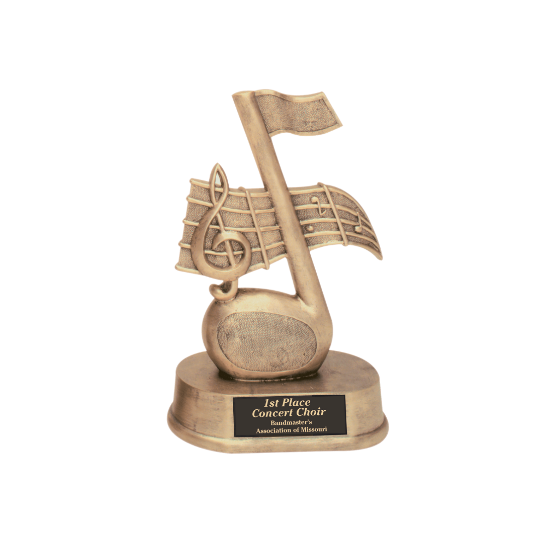 Antique Gold Music Note Resin