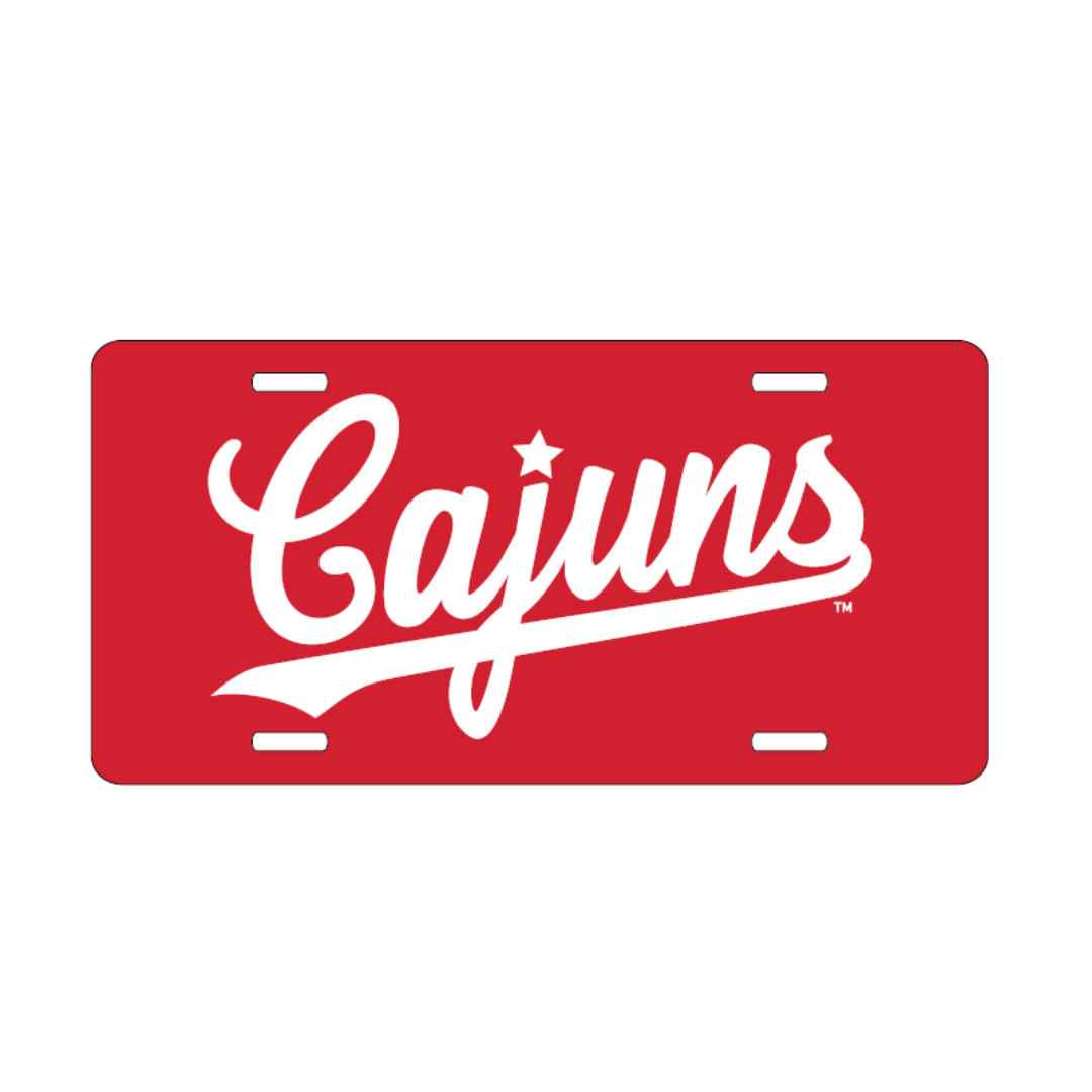 Vintage Baseball Cajuns License Plate