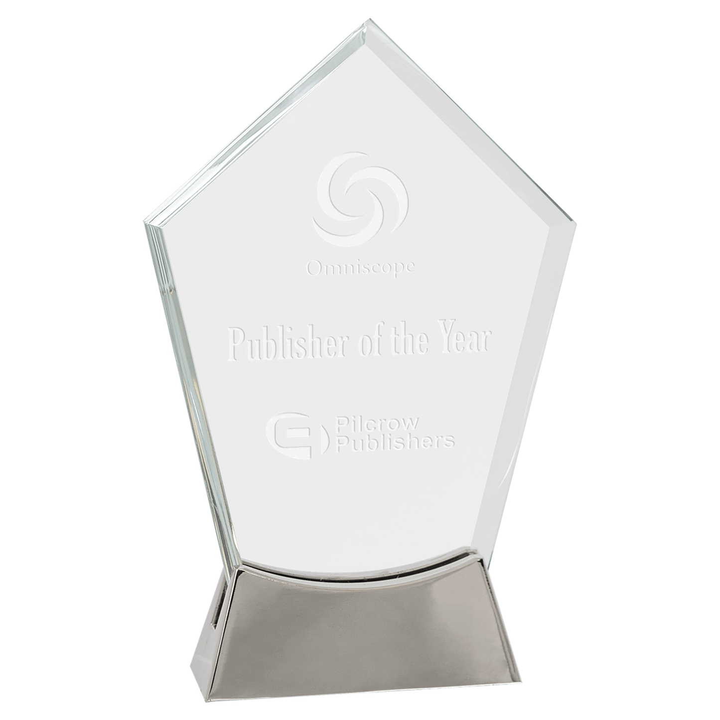 Peak Platinum Glass with Metal Base Award