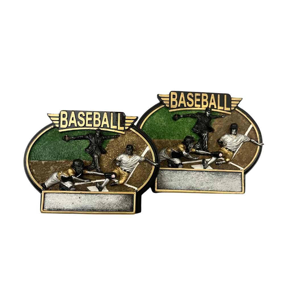 Full Color Oval Baseball Resin