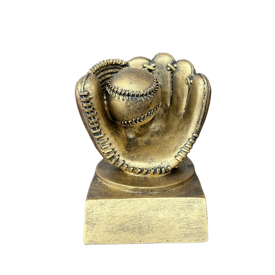 Gold Baseball Glove Resin