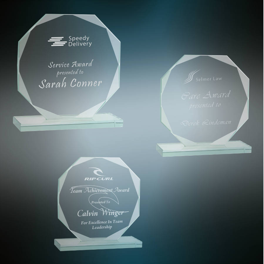 Octagon Jade Glass Award
