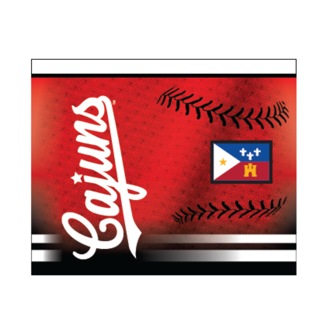 Vintage Baseball Cajuns Slim Tumbler-Full Wrap Design