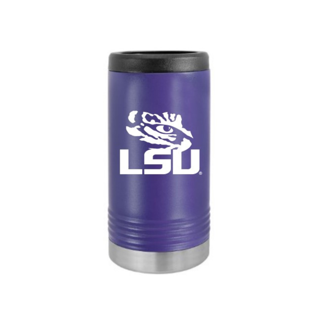 Purple Tiger Eye Slim Can Stainless Holder
