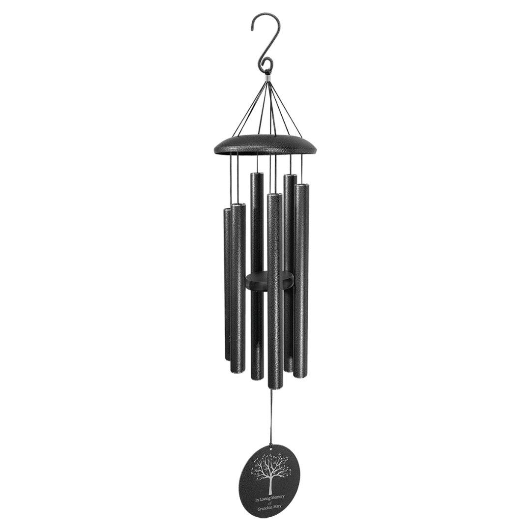 Black Powder-Coated Aluminum Wind Chime