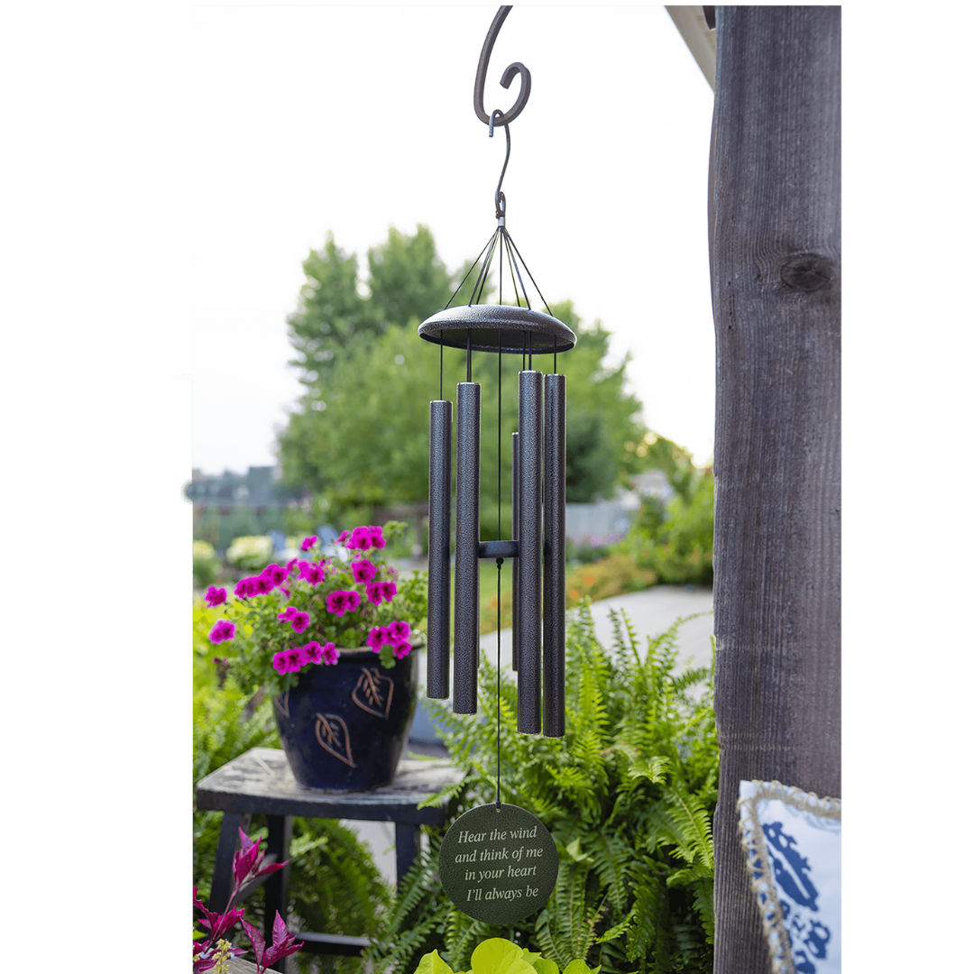 Black Powder-Coated Aluminum Wind Chime