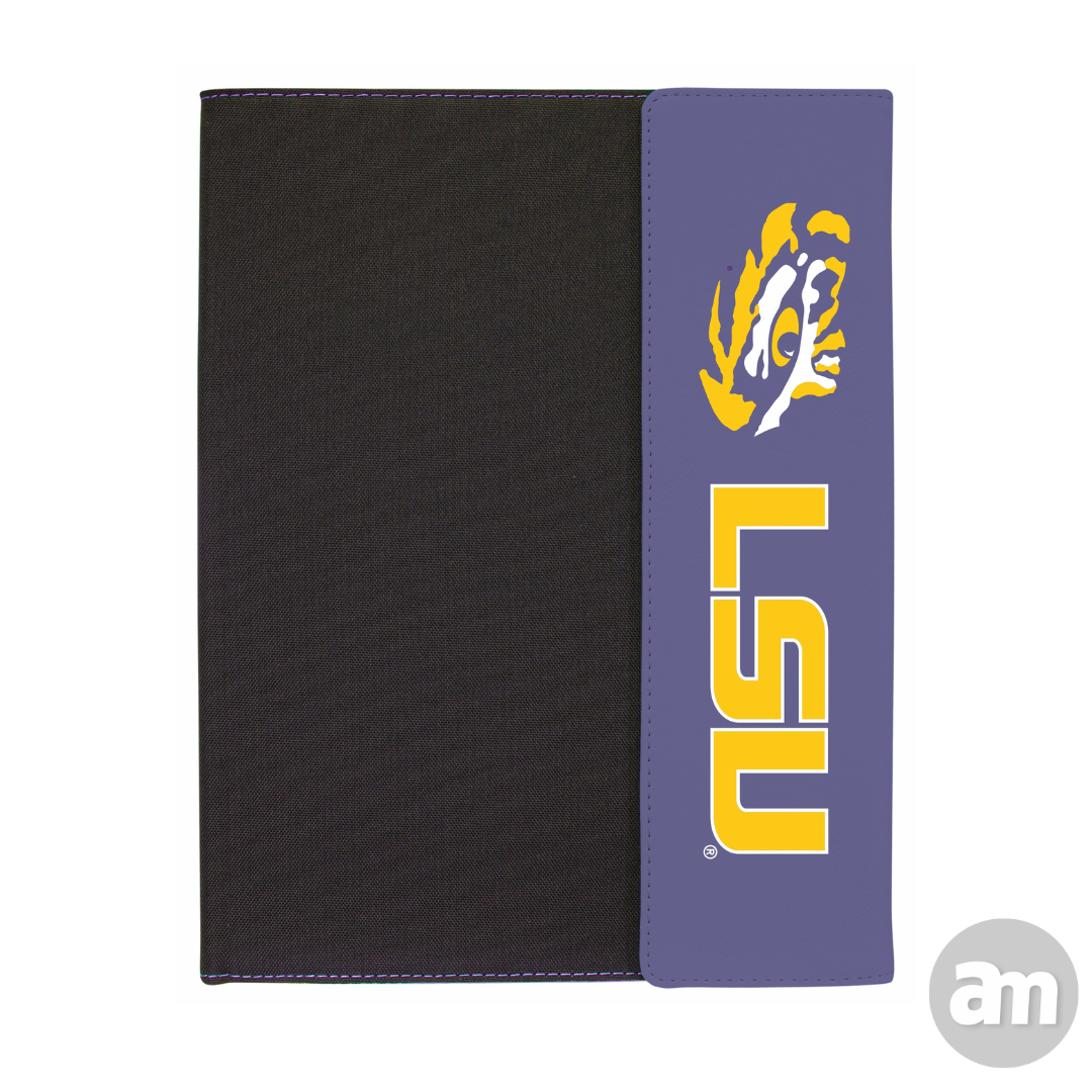 LSU Leatherette and Canvas Portfolio with Notepad