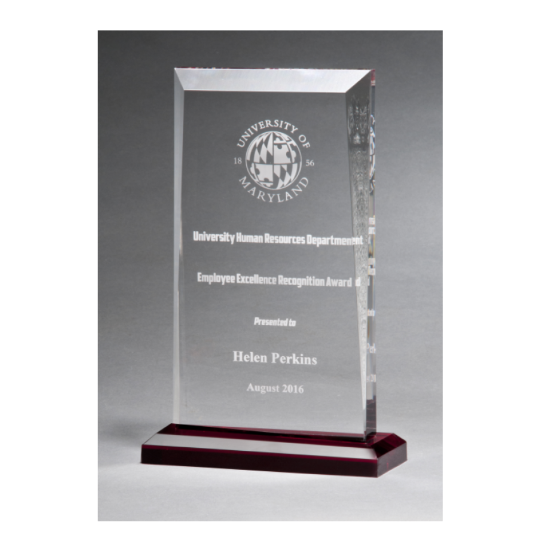 Apex Series Acrylic Award with Red Base