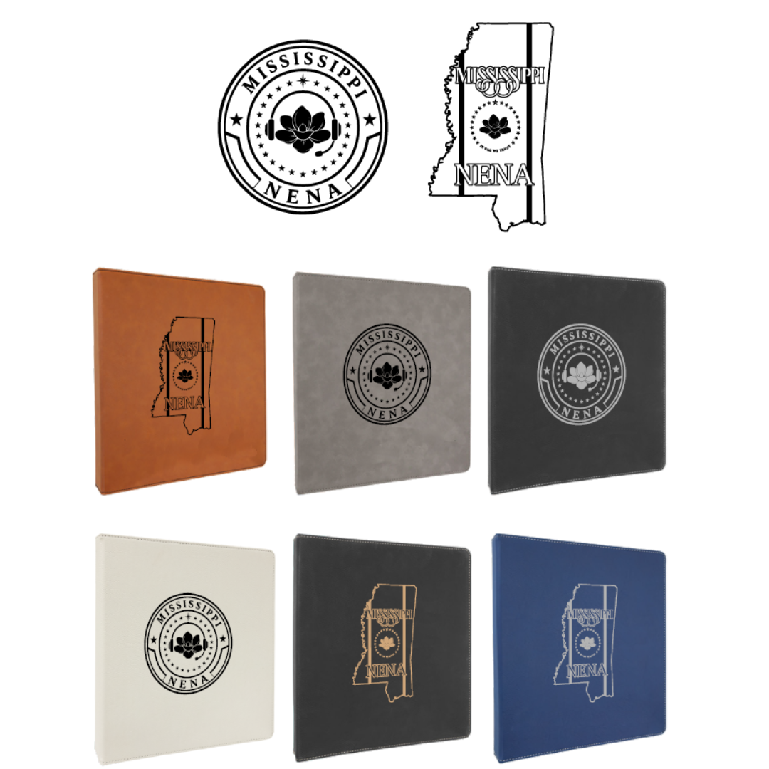 Leatherette 3-Ring Binder - MS NENA