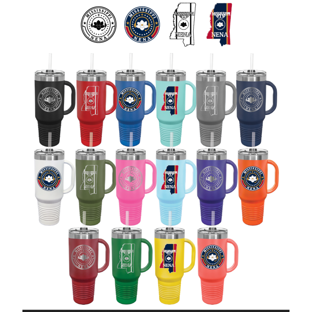 40oz - Stainless Tumbler with Handle - MS NENA