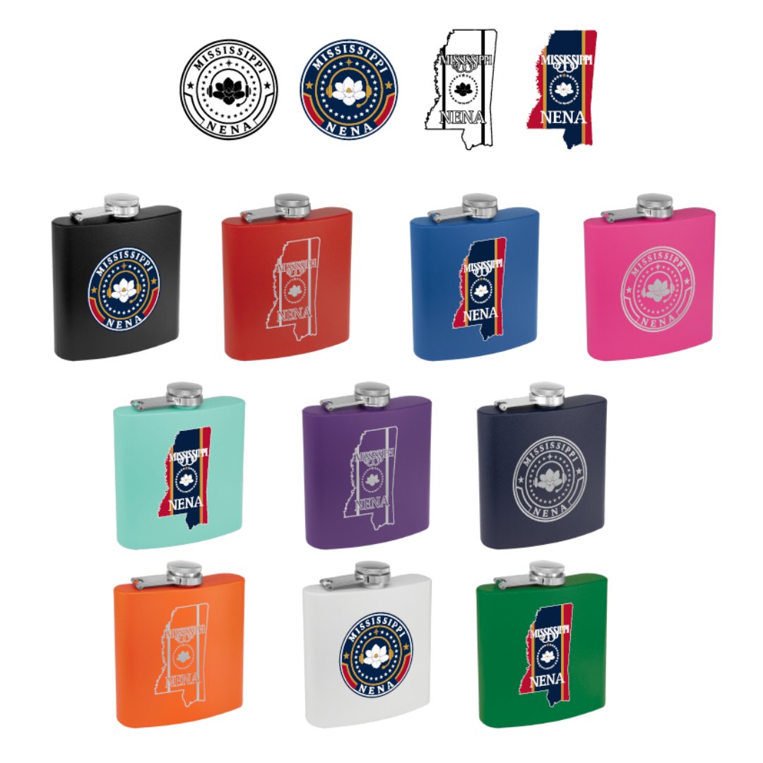 6oz - Stainless Flask - MS NENA