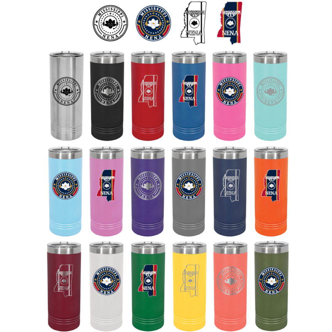 22oz - Skinny Stainless Tumbler - MS State