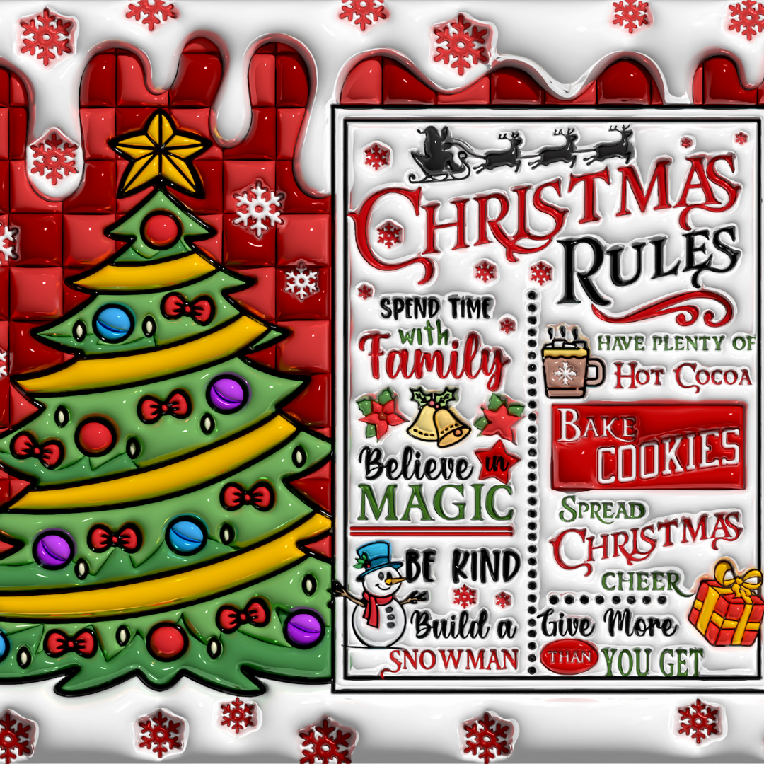 The Rules of Christmas Slim Tumbler