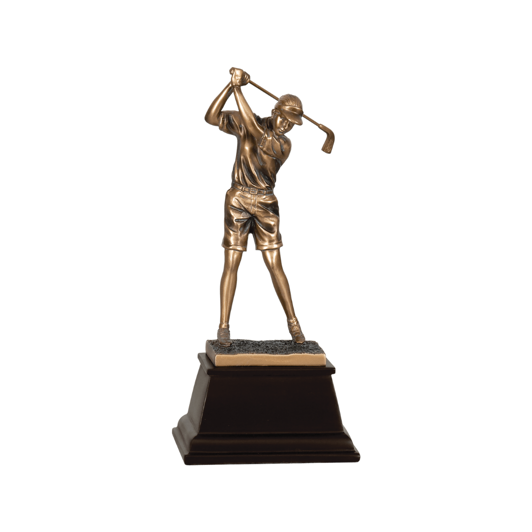 Bronze Female Golf Resin Award -Swinging