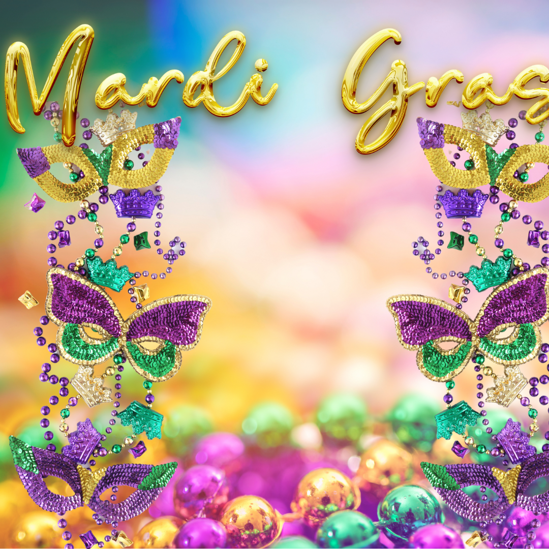 Mardi Gras Fun Slim Tumbler