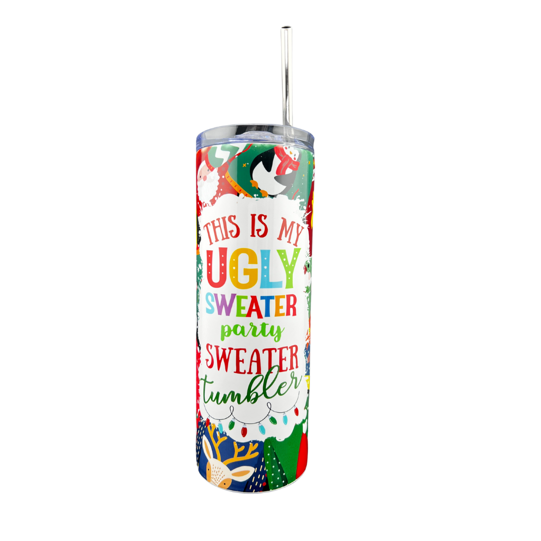 Ugly Sweater Party Christmas Tumbler