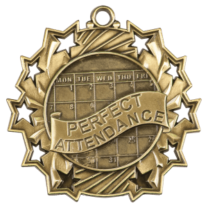 Perfect Attendance Ten Star Medal