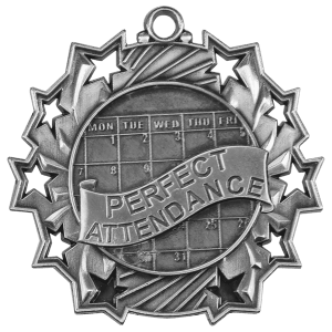 Perfect Attendance Ten Star Medal