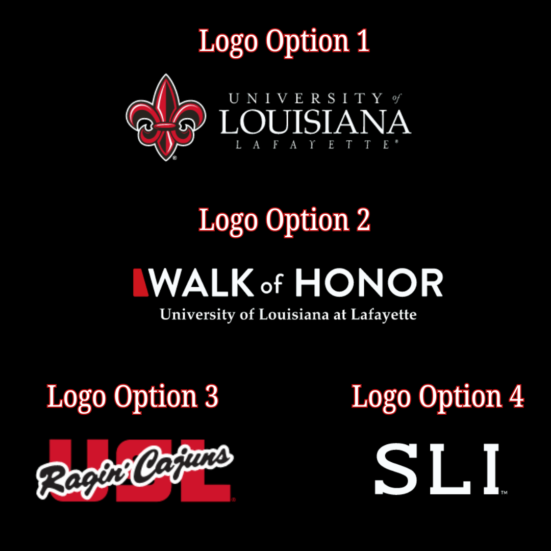 UL Lafayette - Walk of Honor Replica Brick Custom Plaque (Double)