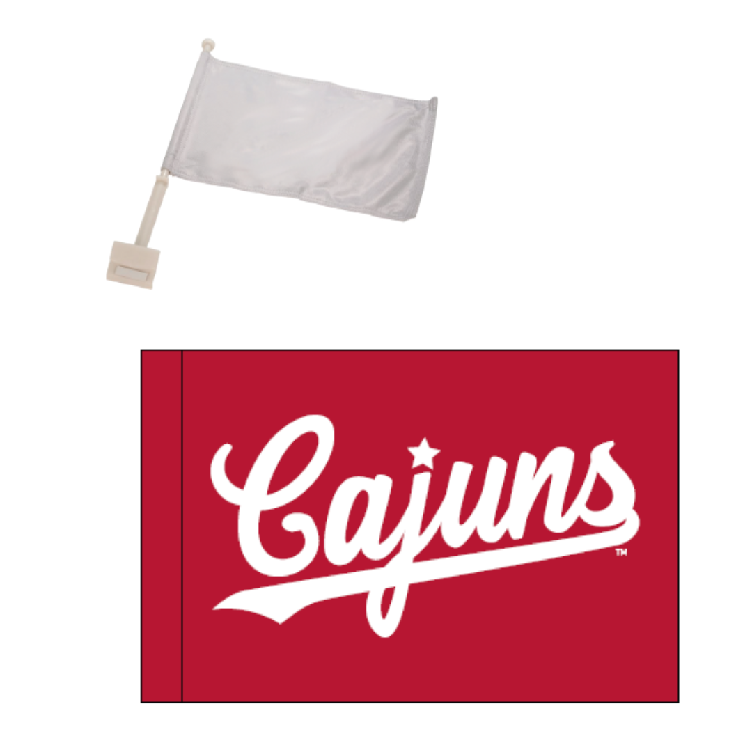 Vintage Baseball Cajuns Car Flag