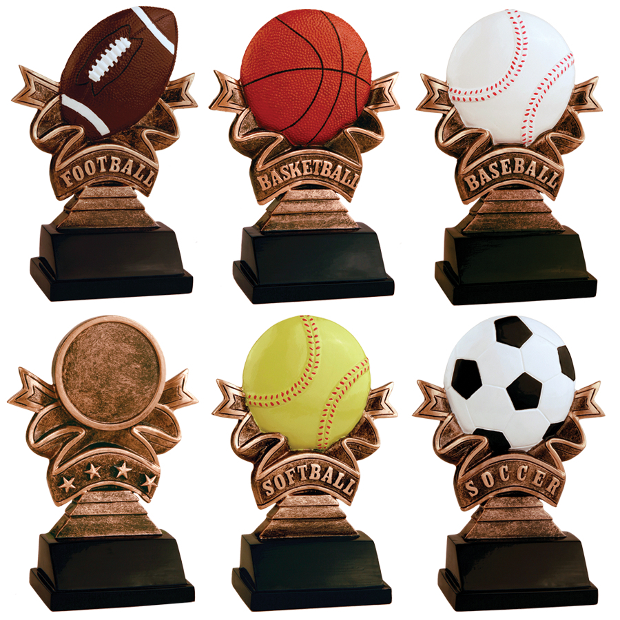 Baseball Ribbon Resin