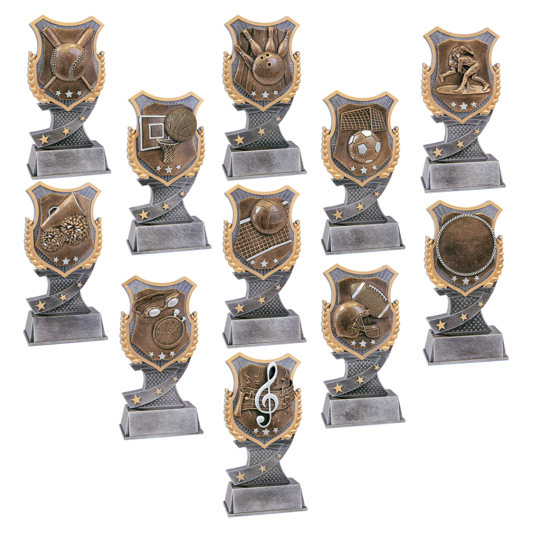 Volleyball Shield Award Resin