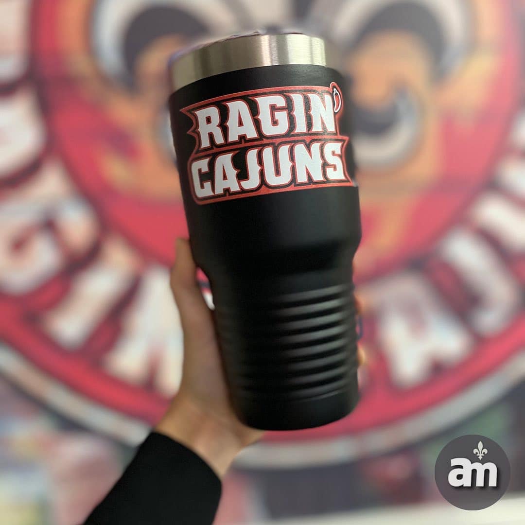 Black UL Tumbler w- Stacked Logo