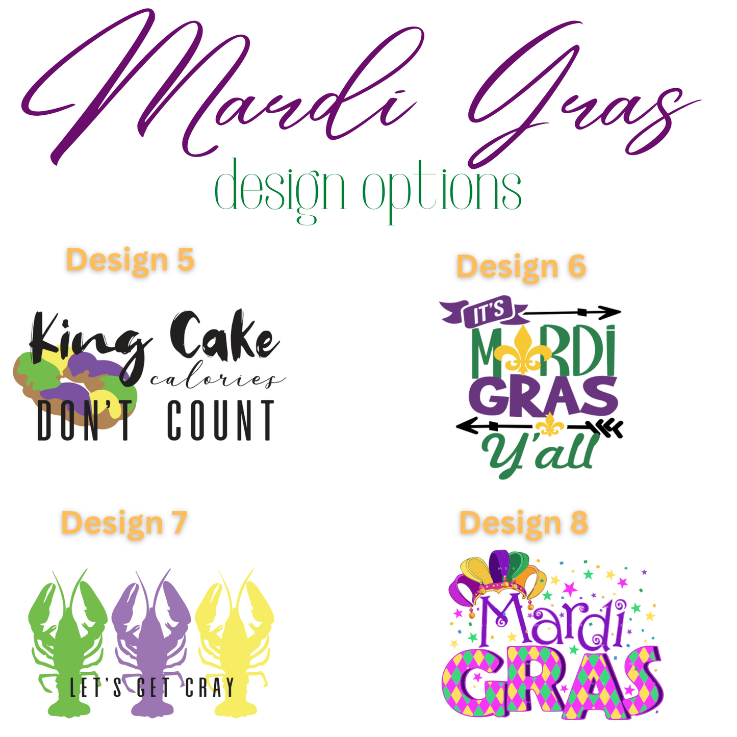 Mardi Gras Tumblers