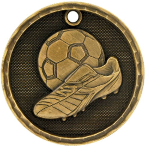3-D Soccer Medal