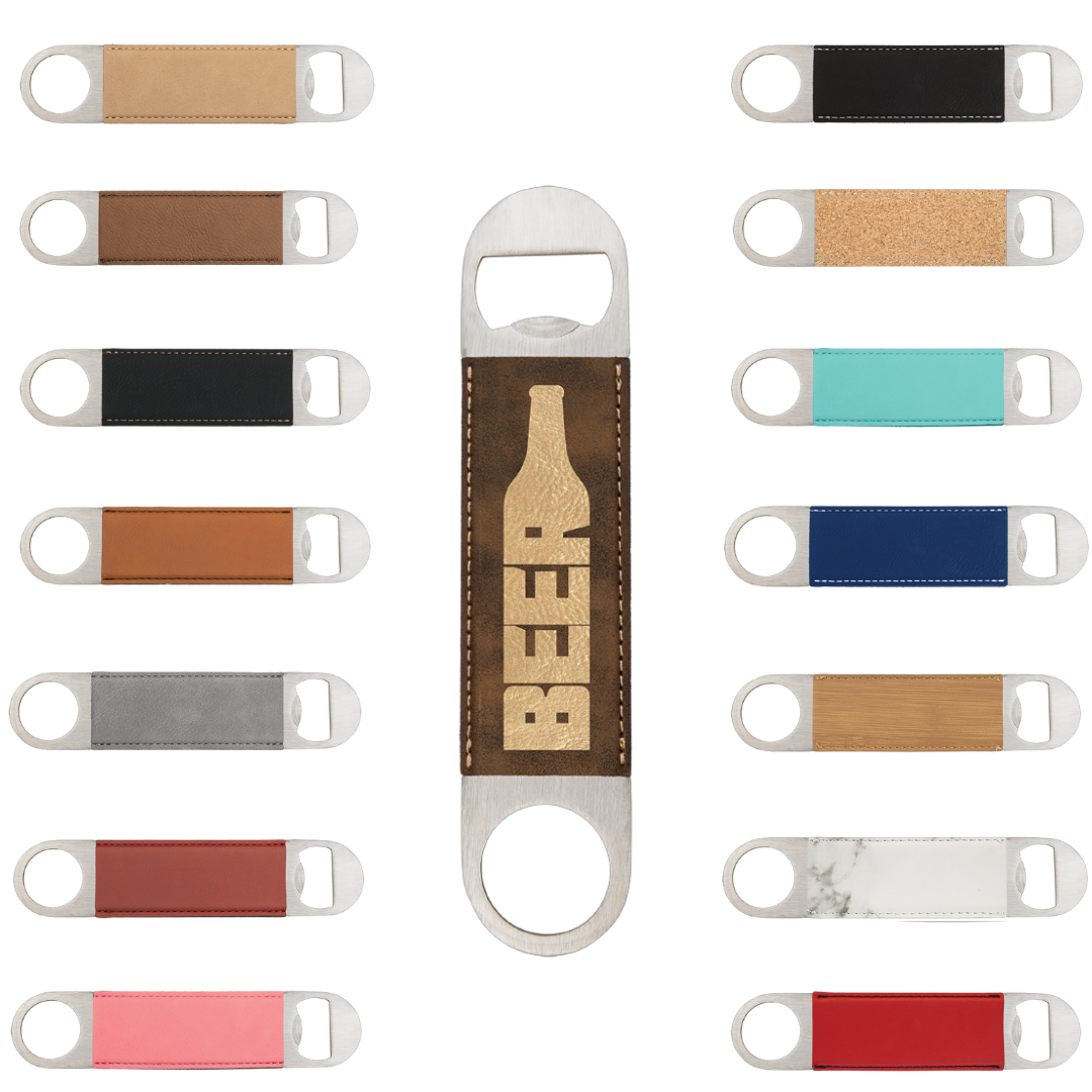 Leatherette and Cork Bottle Openers