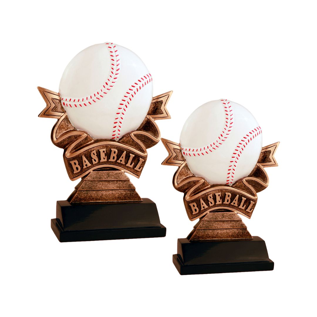 Baseball Ribbon Resin