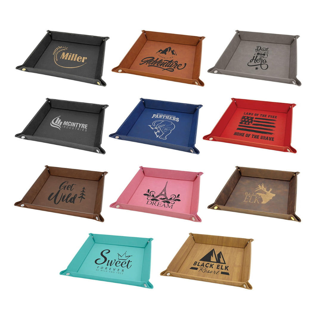 Leatherette Folding Trays