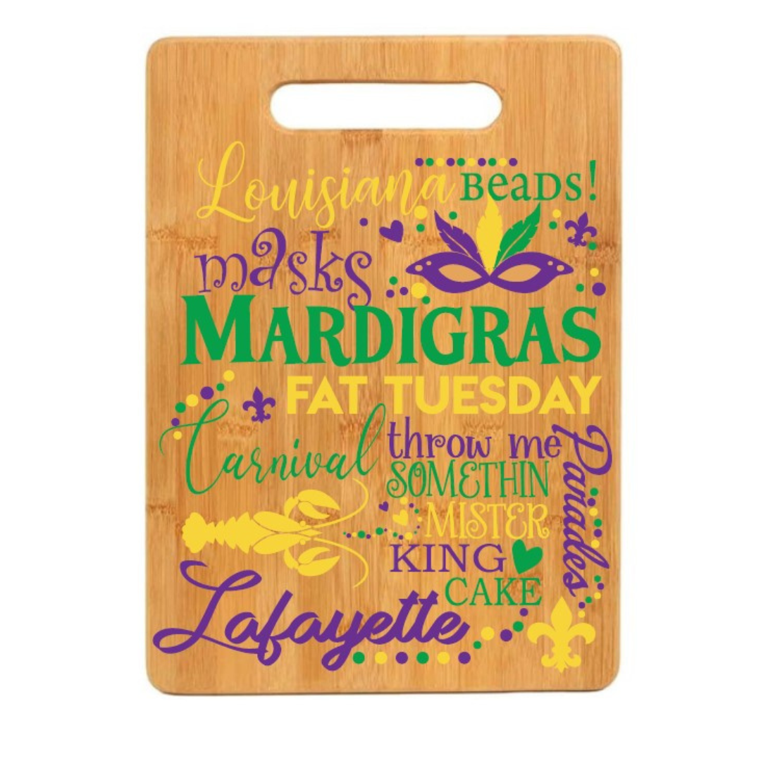 Mardi Gras Cutting Board